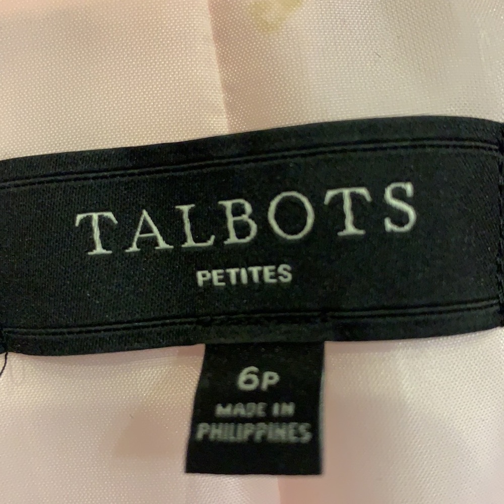 Talbots pink open front linen blazer - Picture 2 of 6